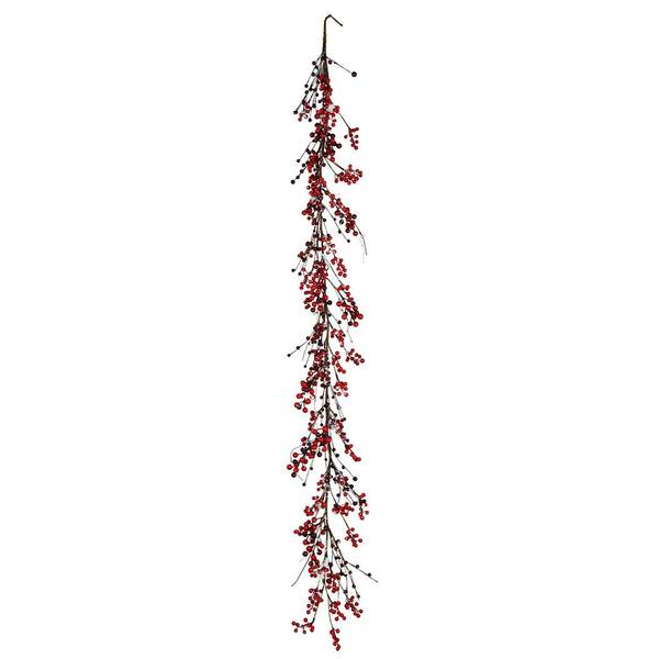 6' Artificial Red Snow Berry Garland