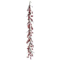 Vickerman 6' Artificial Red Snow Berry Garland