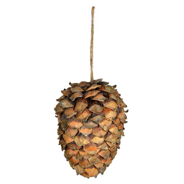 8" Chip Pine Cone Drop Ornament (2 pack)