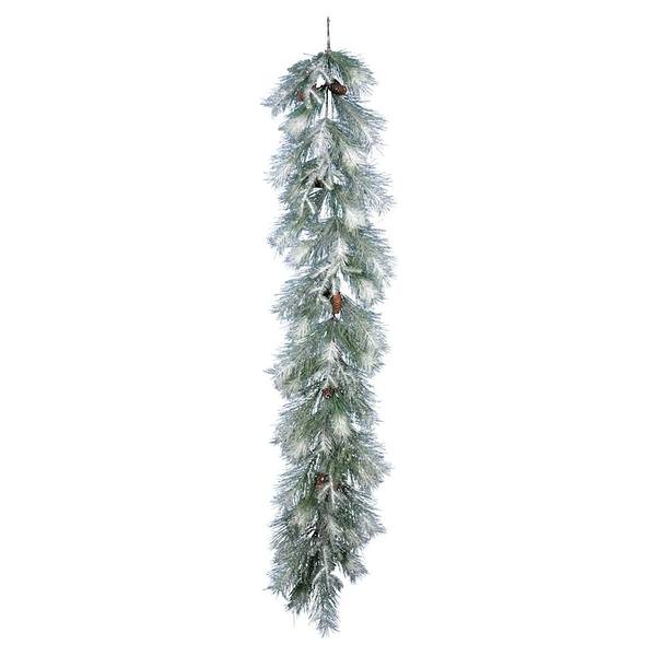 6' Artificial Frosted Ansell Pine Garland