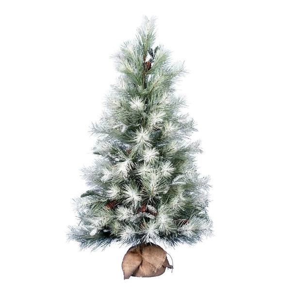 4' Artificial Frosted Ansell Pine Tree