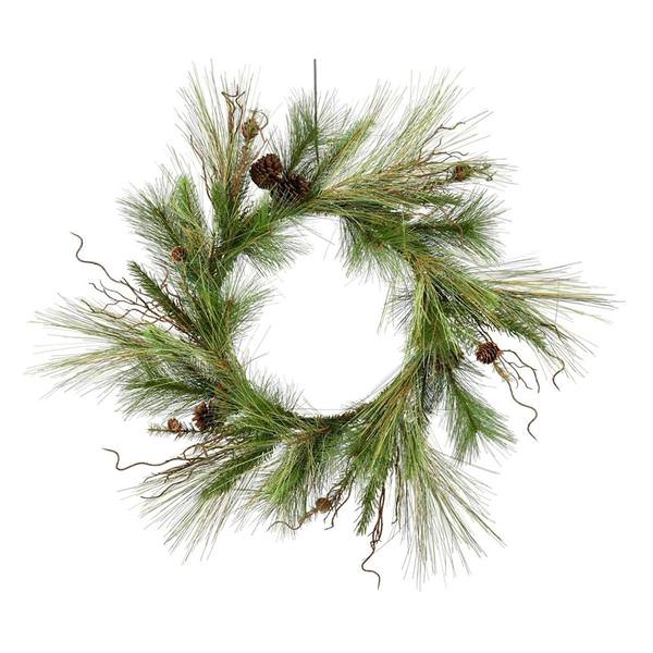 24" Artificial Ridgeville Pine Wreath