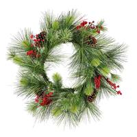 Vickerman 24" Artificial Morris Pine Wreath