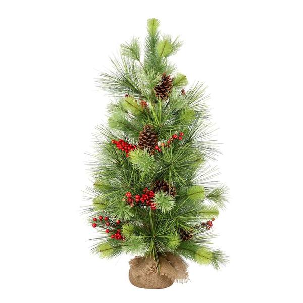 3' Artificial Morris Pine with Pinecones and Berries