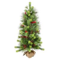 Vickerman 4' Artificial Morris Pine with Pinecones and Berries