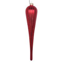 Vickerman 15.75" Red Glitter Drop Ornament (2 pack)