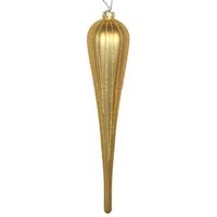 Vickerman 15.75" Gold Glitter Drop Ornament (2 pack)
