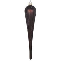 Vickerman 15.75" Chocolate Glitter Drop Ornament (2 pack)