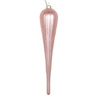 Vickerman 15.75" Rose Gold Glitter Drop Ornament (2 pack)