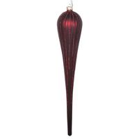 Vickerman 15.75" Burgundy Glitter Drop Ornament (2 pack)