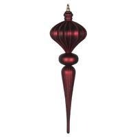 Vickerman 21" Burgundy Matte Glitter Diamond Finial Ornament