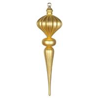 Vickerman 21" Gold Matte Glitter Diamond Finial Ornament