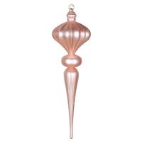 Vickerman 21" Rose Gold Matte Glitter Diamond Finial Ornament