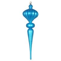 Vickerman 21" Turquoise Matte Glitter Diamond Finial Ornament