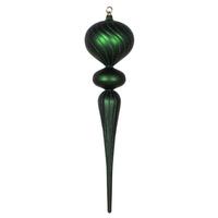 Vickerman 25" Emerald Matte Glitter Finial Ornament