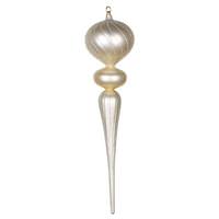 Vickerman 25" Champagne Matte Glitter Finial Ornament