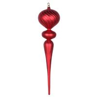 Vickerman 25" Red Matte Glitter Finial Ornament