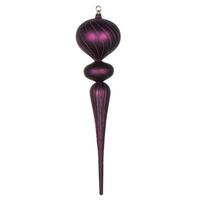 Vickerman 25" Plum Matte Glitter Finial Ornament