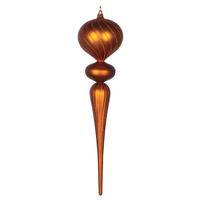 Vickerman 25" Copper Matte Glitter Finial Ornament