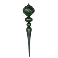 Vickerman 27" Emerald Matte Glitter Onion Finial Ornament