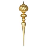 Vickerman 27" Gold Matte Glitter Onion Finial Ornament
