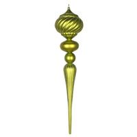 Vickerman 27" Lime Matte Glitter Onion Finial Ornament