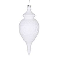Vickerman 10.5" White Flocked Finial Ornament