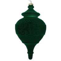 Vickerman 10.5" Moss Green Flocked Finial Ornament