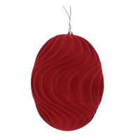 Vickerman 6" Burgundy Flocked Wave Ball Ornament (2 pack)