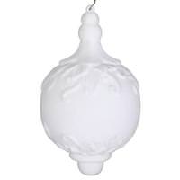 Vickerman 13" White Flocked Drop Finial Ornament