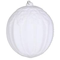 Vickerman 5.5" White Flocked Ball Ornament (2 pack)