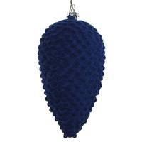 Vickerman 5" Midnight Blue Flocked Pine Cone Ornament (4 pack)