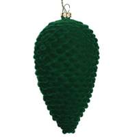 Vickerman 5" Moss Green Flocked Pine Cone Ornament (4 pack)