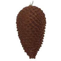 Vickerman 10" Chocolate Flocked Pine Cone Ornament