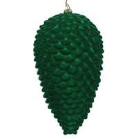 Vickerman 7" Moss Green Flocked Pine Cone Ornament (2 pack)