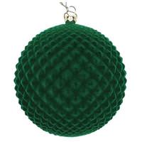 Vickerman 5" Moss Green Flocked Durian Ball Ornament (2 pack)