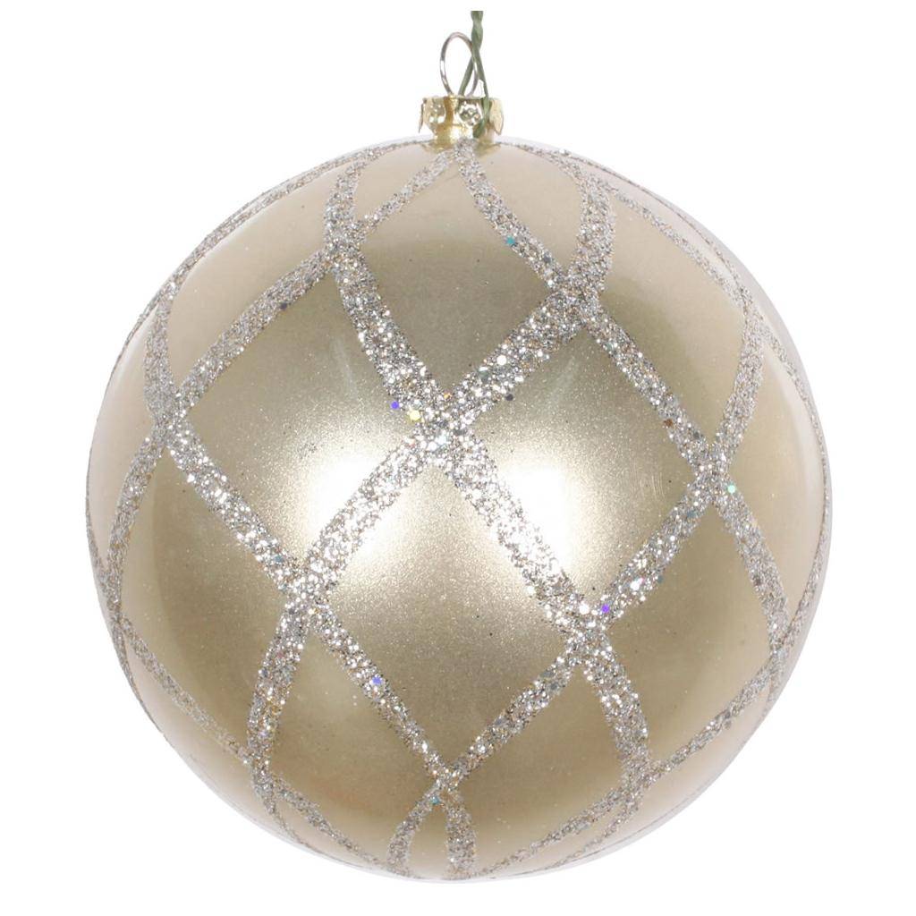 Vickerman 613825 Cream Colored Christmas Tree Ball Ornament