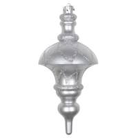 Vickerman 10" Silver Candy Glitter Net Top Finial Ornament