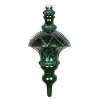 Vickerman 10" Emerald Candy Glitter Net Top Finial Ornament