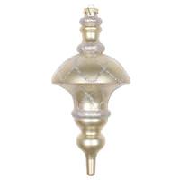 Vickerman 10" Champagne Candy Glitter Net Top Finial Ornament
