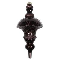 Vickerman 10" Chocolate Candy Glitter Net Top Finial Ornament