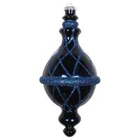 Vickerman 10" Midnight Blue Candy Glitter Net Drop Ornament