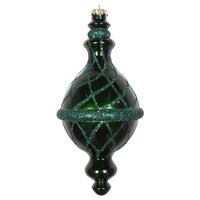 Vickerman 10" Emerald Candy Glitter Net Drop Ornament