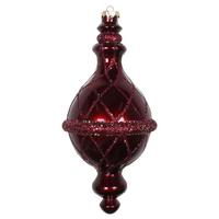 Vickerman 10" Burgundy Candy Glitter Net Drop Ornament