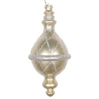Vickerman 10" Champagne Candy Glitter Net Drop Ornament