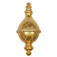 Vickerman 10" Gold Candy Glitter Net Drop Ornament
