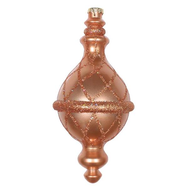 10" Rose Gold Candy Glitter Net Drop Ornament