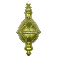 Vickerman 10" Lime Candy Glitter Net Drop Ornament