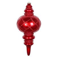 Vickerman 13" Red Candy Glitter Net Finial Ornament