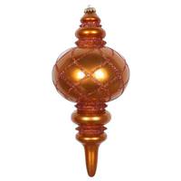 Vickerman 13" Copper Candy Glitter Net Finial Ornament